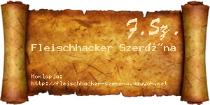 Fleischhacker Szeréna névjegykártya